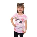 TOONTOY Kız Çocuk Sometimes Baskılı Tişört 6 Yaş, 6 Yaş, 8479-1, Pembe, Kız çocuk