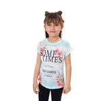 Toontoy Kız Çocuk Sometimes Baskılı Tişört Mint Yeşili 6 YAŞ