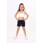 Toontoy Kız Çocuk Şort Lacivert 3 YAŞ