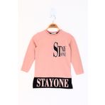 Toontoy Kız Çocuk Stay One Baskılı Tişört