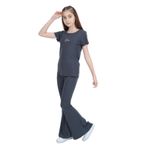 Toontoy Kız Çocuk Storie Nakışlı Eşofman Takım Füme 10-11 YAŞ