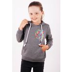 Toontoy Kız Çocuk Stronger Baskılı Sweatshirt - 3 Yaş - Antrasit Melanj