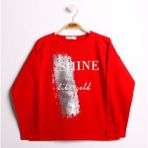Toontoy Kız Çocuk Sweatshirt - 12 Yaş - Kırmızı