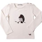 Toontoy Kız Çocuk Sweatshirt Baykuş Nakışlı - 1 Yaş - Ekru