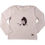 Toontoy Kız Çocuk Sweatshirt Baykuş Nakışlı - 1 Yaş - Kahverengi
