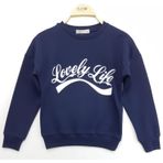 Toontoy Kız Çocuk Sweatshirt Lovely Life Baskı Lacivert 14 YAŞ