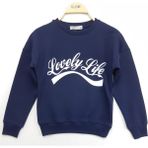 Toontoy Kız Çocuk Sweatshirt Lovely Life Baskı - Lacivert - 8 Yaş - 128CM Boy