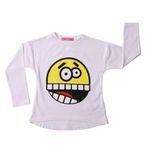 Toontoy Kız Çocuk Sweatshirt Smile Baskılı Beyaz 3 YAŞ