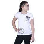 Toontoy Kız Çocuk T-Shirt Göğsü Lazer Kesim Taşlı Pudra 10 YAŞ