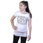 Toontoy Kız Çocuk T-Shirt Love Varak Baskı Haki 10 YAŞ