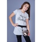 Toontoy Kız Çocuk T-Shirt Önü Çantalı K.Melanj 8 Yaş K-127 - Kahverengi
