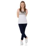 Toontoy Kız Çocuk T-Shirt Paris Pul Nakış Beyaz 10 YAŞ