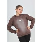 Toontoy Kız Çocuk Taş Dizaynlı Sweatshırt - Kahve - 12 - 13 Yaş