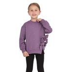 TOONTOY Kız Çocuk Taşlı Fiyonklu Sweatshirt, 7 Yaş, 24747, Mor, kız-çocuk