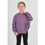 Toontoy Kız Çocuk Taşlı Fiyonklu Sweatshirt
