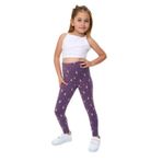 Toontoy Kız Çocuk Tavşan Baskılı Tayt Mor 5 YAŞ