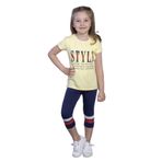 Toontoy Kız Çocuk Taytlı Takım Sarı 6 YAŞ