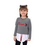 TOONTOY Kız Çocuk Trendy Pullu Nakış Sweatshirt, 6 Yaş, 12041-, Antrasit Melanj, kız-çocuk