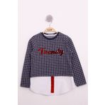 Toontoy Kız Çocuk Trendy Pullu Nakış Sweatshirt