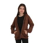 Toontoy Kız Çocuk TT Nakışlı Hırka Kahverengi 8-9 YAŞ