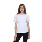 TOONTOY Kız Çocuk Tüllü Tişört 12-13 Yaş, 12-13 Yaş, 24762, Beyaz, Kız çocuk