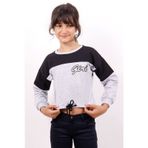 Toontoy Kız Çocuk Varaklı Girl Baskılı Sweatshirt