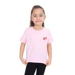 Toontoy Kız Çocuk Yakası Çilek Baskılı Tişört Açık Pembe 2 YAŞ