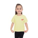 Toontoy Kız Çocuk Yakası Çilek Baskılı Tişört Sarı 5 YAŞ