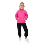Toontoy Kız Çocuk Yarım Balıkçı Yaka Göğsü Nakışlı Eşofman Takım Orkide 4 YAŞ