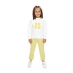 Toontoy Kız Çocuk Yarım Balıkçı Yaka Grow Baskılı Eşofman Takım Açık Yeşil 2 YAŞ