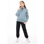 Toontoy Kız Çocuk Yarım Fermuar Nakışlı Eşofman Takım Açık Mavi 12-13 YAŞ
