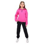 Toontoy Kız Çocuk Yarım Fermuar Nakışlı Eşofman Takım Koyu Fuşya 10-11 YAŞ