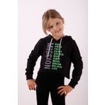 Toontoy Kız Çocuk Yazı Baskılı Sweatshirt Siyah 12 YAŞ