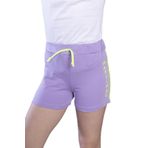 Toontoy Kız Çocuk Yazı Nakışlı Şort Lila 8-9 YAŞ