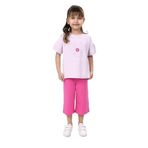 Toontoy Kız Çocuk Yazılı Kalp Baskılı Kaprili Takım Açık Lila 2 YAŞ