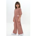 Toontoy Kız Çocuk Yıkamalı Crop Eşofman Takım Bordo 6 YAŞ