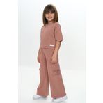 Toontoy Kız Çocuk Yıkamalı Crop Eşofman Takım