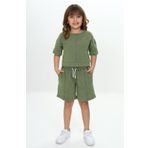 Toontoy Kız Çocuk Yıkamalı Crop Şortlu Takım Yeşil 8 YAŞ