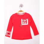 Toontoy Kız Çocuk Yıldızlı Chic Baskılı T-Shirt Nar Çiçeği 3 YAŞ