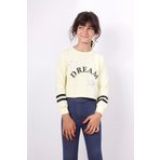 Toontoy Kız Çocuk Yıldızlı Dream Baskılı Sweatshirt Sarı 10 YAŞ