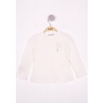 Toontoy Kız Çocuk Yonca Nakışlı Sweatshirt - 3 Yaş - Ekru