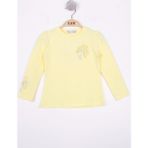 Toontoy Kız Çocuk Yonca Nakışlı Sweatshirt - 4 Yaş - Sarı