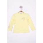 Toontoy Kız Çocuk Yonca Nakışlı Sweatshirt - 6 Yaş - Sarı