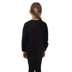 Toontoy Kız Çocuk You Wish Baskılı Sweatshirt Siyah 4 YAŞ