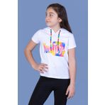 Toontoy Kız Çocuk YouTube Baskılı Tişört Beyaz 6-7 YAŞ