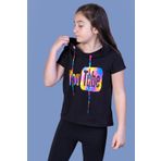 Toontoy Kız Çocuk YouTube Baskılı Tişört Siyah 10-11 YAŞ