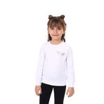 TOONTOY Kız Çocuk Yusufcuk Nakışlı Tişört, 3 Yaş, 16074-, Beyaz, kız-çocuk