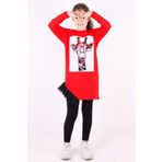 Toontoy Kız Çocuk Zürafa Baskılı Elbise