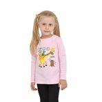 TOONTOY Kız Çocuk Zürafa Baskılı Sweatshirt, 1 Yaş, 24802, Pembe, kız-bebek