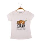 Toontoy Leopar Baskılı Pullu Ekru Kız Çocuk T-shirt